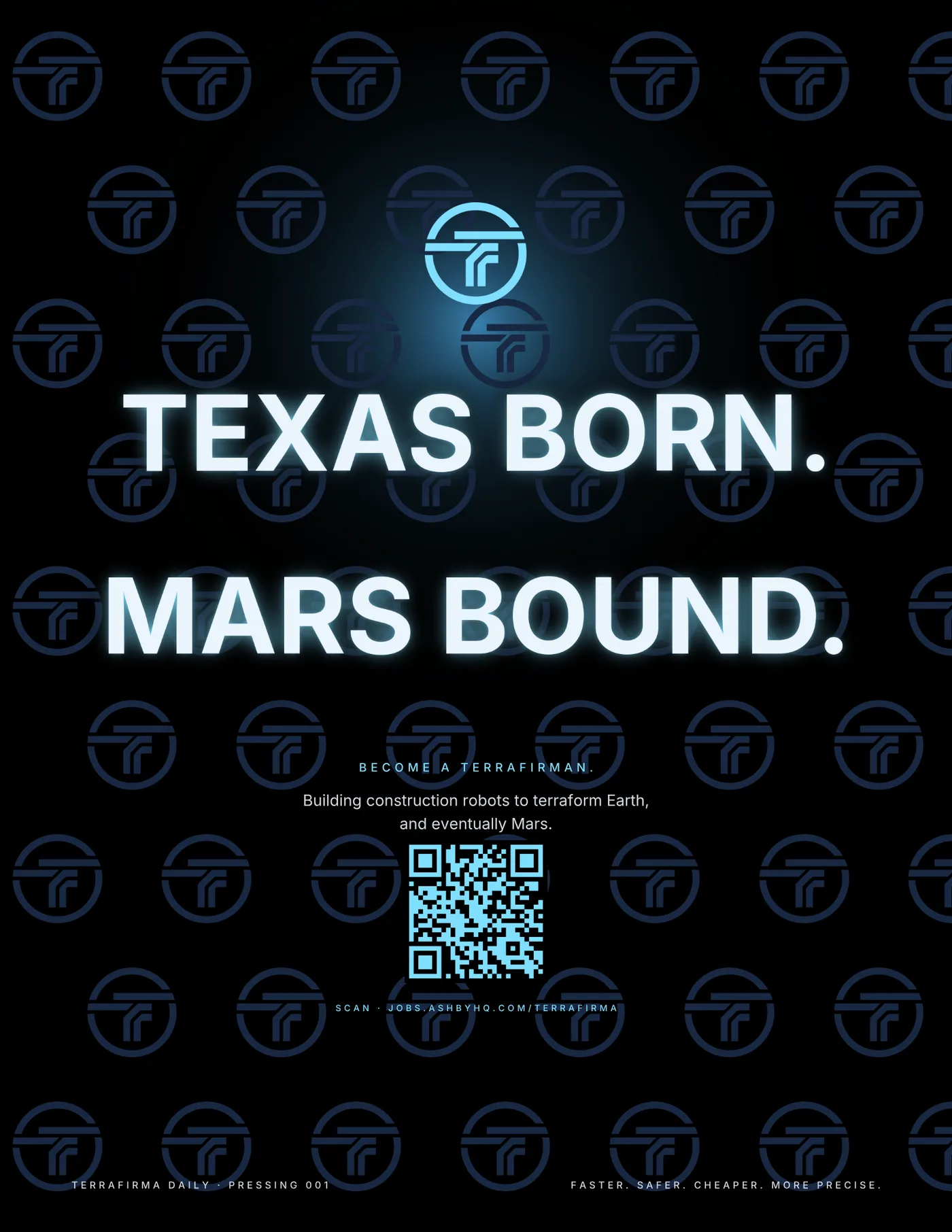 Back cover · Move EARTH. TerraFirma is hiring exceptional engineers and operators.